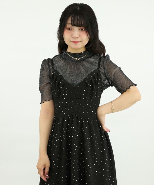 F i.n.t（フィント）の「シアーラメトップス/fint（Tシャツ/カットソー・レディース・ブラック/シルバー/ライトピンク/ライトベージュ・FREE）」の12枚目の写真