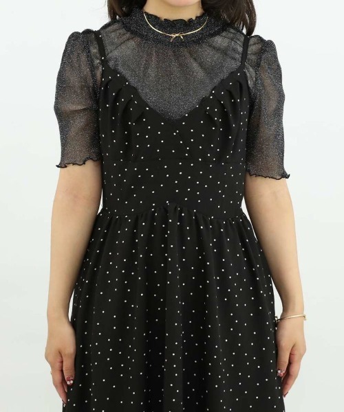 F i.n.t（フィント）の「シアーラメトップス/fint（Tシャツ/カットソー・レディース・ブラック/シルバー/ライトピンク/ライトベージュ・FREE）」の10枚目の写真