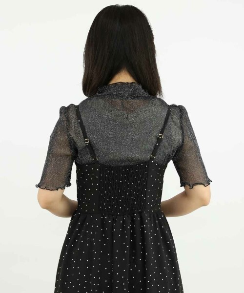 F i.n.t（フィント）の「シアーラメトップス/fint（Tシャツ/カットソー・レディース・ブラック/シルバー/ライトピンク/ライトベージュ・FREE）」の8枚目の写真