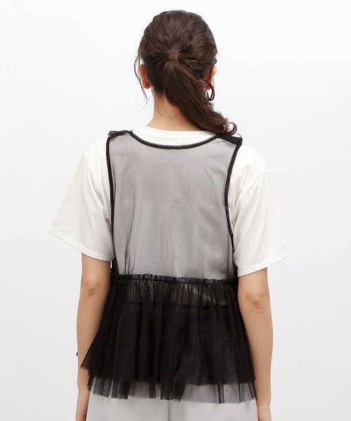 LAKOLE（ラコレ）の「チュールリボンUPベスト / 125539（ベスト・レディース・アイボリー/ブラック/グレー・FREE）」の18枚目の写真