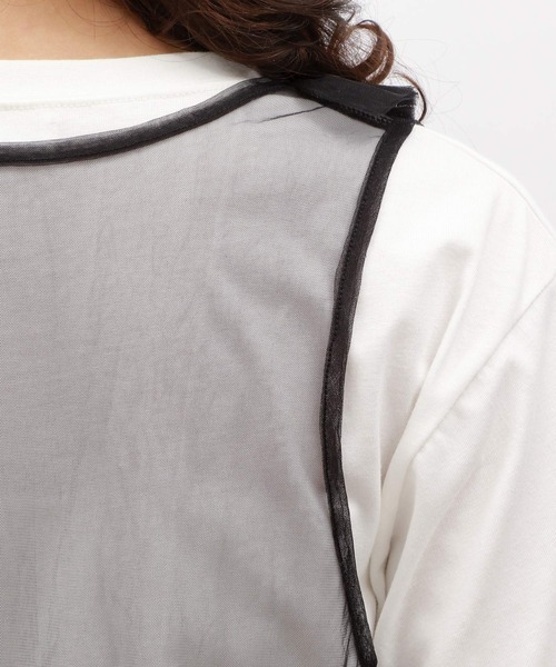 LAKOLE（ラコレ）の「チュールリボンUPベスト / 125539（ベスト・レディース・アイボリー/ブラック/グレー・FREE）」の12枚目の写真