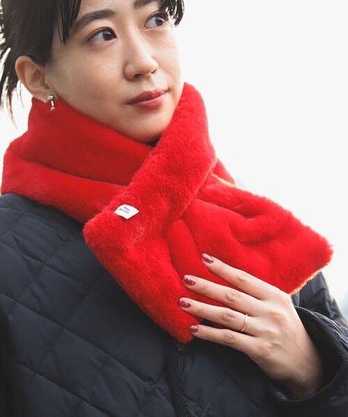 Ray BEAMS（レイビームス）の「フェイクファー ティペット（マフラー・レディース・ネイビー/レッド/サックスブルー・ONE SIZE）」の5枚目の写真