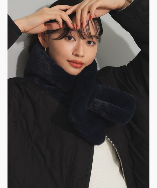 Ray BEAMS（レイビームス）の「フェイクファー ティペット（マフラー・レディース・ネイビー/レッド/サックスブルー・ONE SIZE）」の12枚目の写真