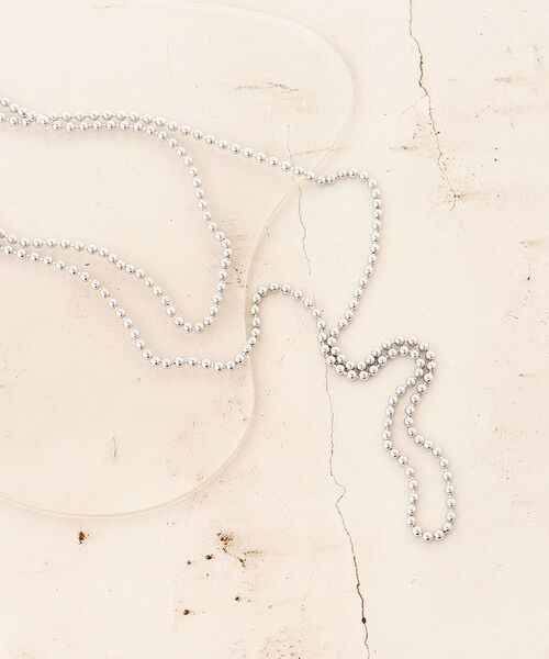 le.coeur blanc（ルクールブラン）の「ボールチェーン2本セットネックレス（ネックレス・レディース・シルバー・FREE）」の2枚目の写真
