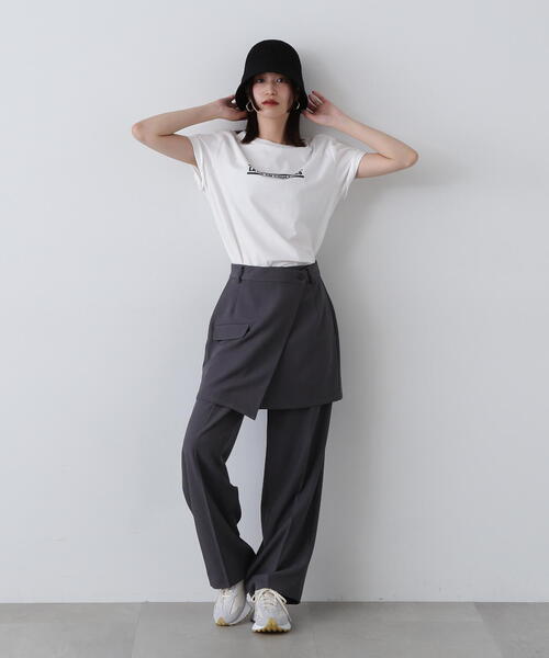 N.（N. Natural Beauty Basic）（エヌエヌナチュラルビューティーベーシック）の「◆ラップレイヤードパンツ（その他パンツ・レディース・ベージュ/グレー・MEDIUM/SMALL）」の6枚目の写真