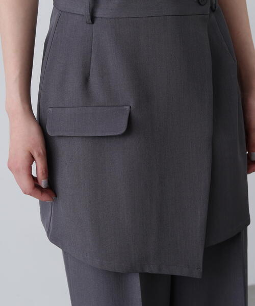 N.（N. Natural Beauty Basic）（エヌエヌナチュラルビューティーベーシック）の「◆ラップレイヤードパンツ（その他パンツ・レディース・ベージュ/グレー・MEDIUM/SMALL）」の9枚目の写真