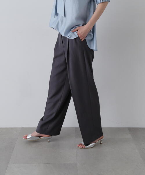 N.（N. Natural Beauty Basic）（エヌエヌナチュラルビューティーベーシック）の「◆ラップレイヤードパンツ（その他パンツ・レディース・ベージュ/グレー・MEDIUM/SMALL）」の14枚目の写真