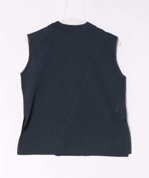 Q（キュー）の「シアーラインニット（ニット/セーター・レディース・ネイビー/グレイッシュベージュ・MEDIUM）」の19枚目の写真