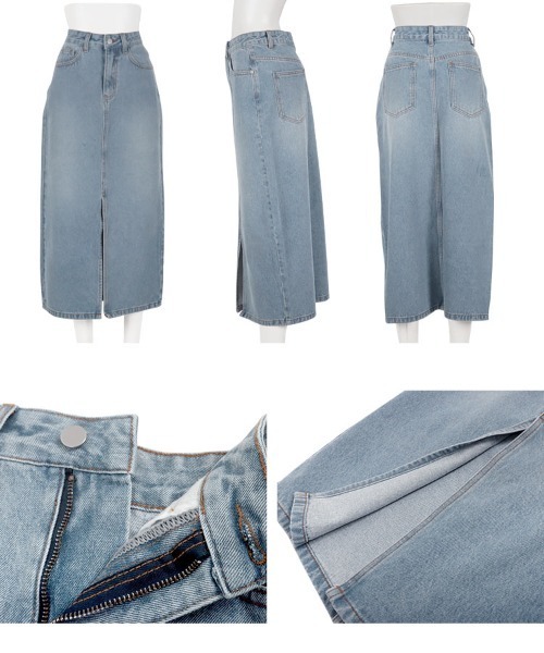 KOBE LETTUCE（コウベレタス）の「タイトスリットデニムスカート（デニムスカート・レディース・ブルー/グレー・S/L/M）」の9枚目の写真