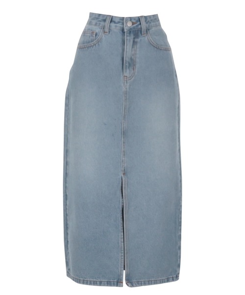 KOBE LETTUCE（コウベレタス）の「タイトスリットデニムスカート（デニムスカート・レディース・ブルー/グレー・S/L/M）」の12枚目の写真