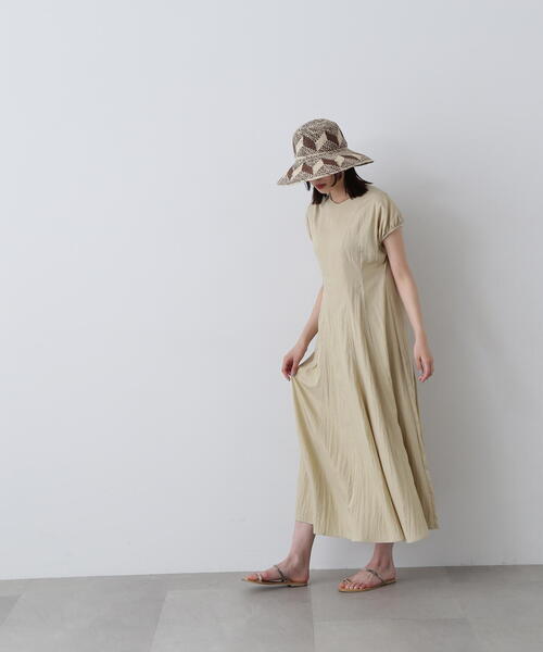 N.（N. Natural Beauty Basic）（エヌエヌナチュラルビューティーベーシック）の「◆パネル切替パフワンピース（ワンピース・レディース・スミクロ/ライラック/ベージュ・MEDIUM/SMALL）」の12枚目の写真