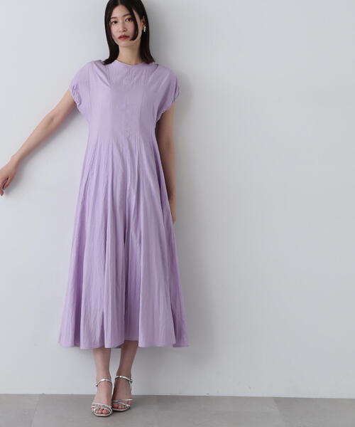 N.（N. Natural Beauty Basic）（エヌエヌナチュラルビューティーベーシック）の「◆パネル切替パフワンピース（ワンピース・レディース・スミクロ/ライラック/ベージュ・MEDIUM/SMALL）」の16枚目の写真