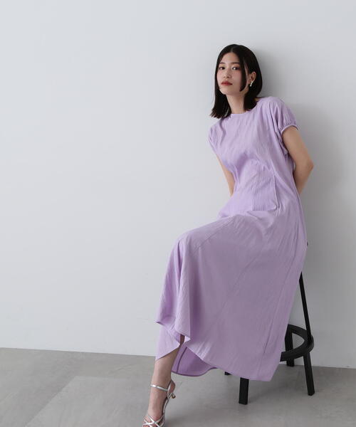 N.（N. Natural Beauty Basic）（エヌエヌナチュラルビューティーベーシック）の「◆パネル切替パフワンピース（ワンピース・レディース・スミクロ/ライラック/ベージュ・MEDIUM/SMALL）」の18枚目の写真