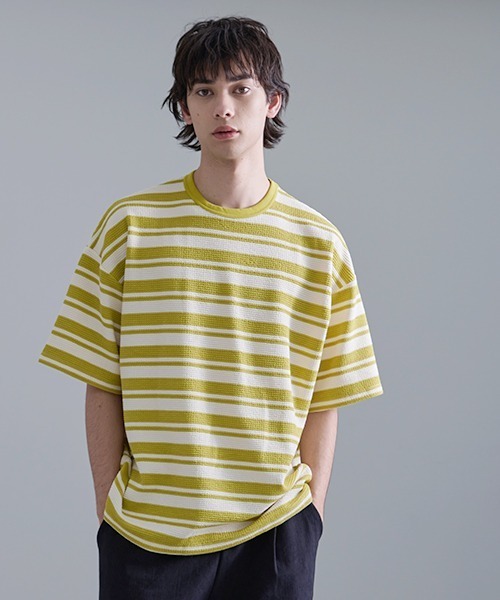 セール】Revo. ワッフルボーダー SS Tee（Tシャツ/カットソー