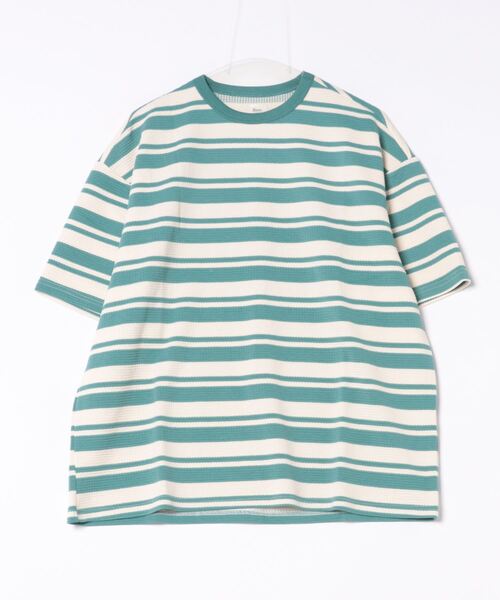 Revo.（レボ）の「Revo. ワッフルボーダー SS Tee（Tシャツ/カットソー・メンズ・イエロー/ブラック/ブルー・2/1）」の5枚目の写真