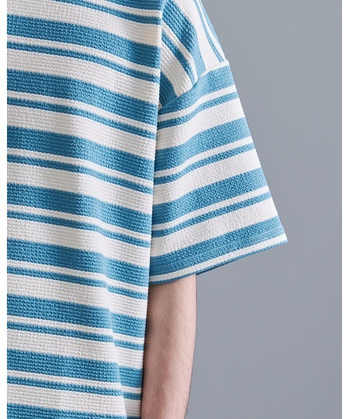 Revo.（レボ）の「Revo. ワッフルボーダー SS Tee（Tシャツ/カットソー・メンズ・イエロー/ブラック/ブルー・2/1）」の9枚目の写真