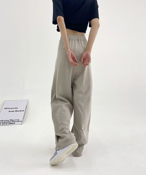 aimoha（アイモハ）の「【Aimoha】ワイドスウェットパンツ（スウェットパンツ・レディース・グレー/ホワイト/ライトグレー・SMALL/MEDIUM/LARGE/X-LARGE）」の15枚目の写真