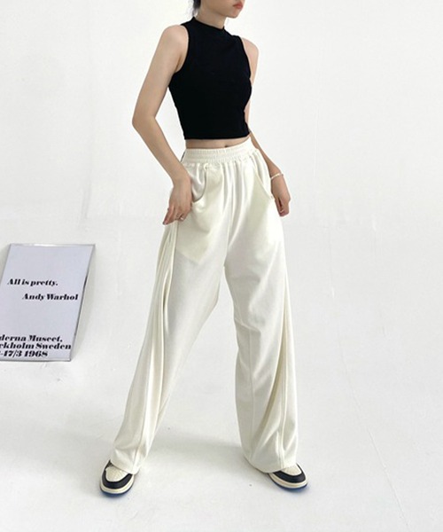 aimoha（アイモハ）の「【Aimoha】ワイドスウェットパンツ（スウェットパンツ・レディース・グレー/ホワイト/ライトグレー・SMALL/MEDIUM/LARGE/X-LARGE）」の6枚目の写真