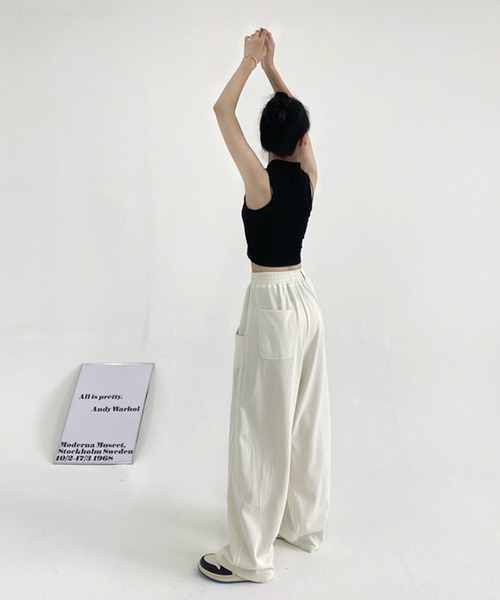 aimoha（アイモハ）の「【Aimoha】ワイドスウェットパンツ（スウェットパンツ・レディース・グレー/ホワイト/ライトグレー・SMALL/MEDIUM/LARGE/X-LARGE）」の8枚目の写真