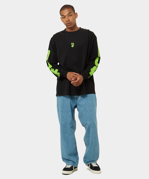 MEGABLAST STRETCH LS TEE / HUF ハフ ヘビーウェイト ロング