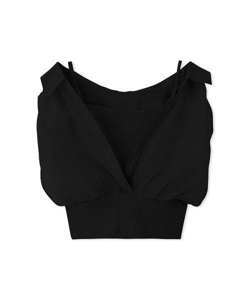 ぎんなつ様 ドッキングニット 黒 SNIDEL（スナイデル）の「ドッキングニットTOPS（ニット