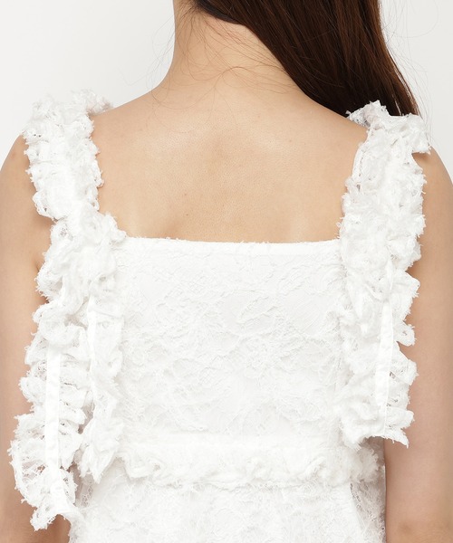 REDYAZEL（レディアゼル）の「レースフリルぺプラムキャミソール（キャミソール・レディース・オフホワイト/ピンク/イエロー・FREE）」の8枚目の写真