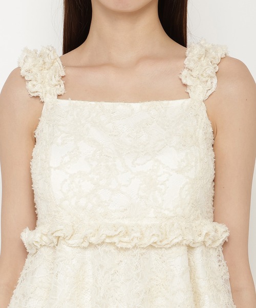 REDYAZEL（レディアゼル）の「レースフリルぺプラムキャミソール（キャミソール・レディース・オフホワイト/ピンク/イエロー・FREE）」の13枚目の写真