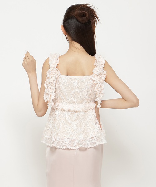 REDYAZEL（レディアゼル）の「レースフリルぺプラムキャミソール（キャミソール・レディース・オフホワイト/ピンク/イエロー・FREE）」の17枚目の写真