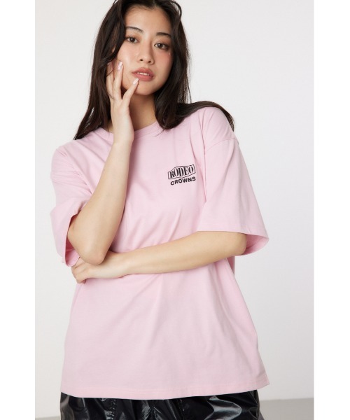 RODEO CROWNS WIDE BOWL（ロデオクラウンズワイドボウル）の「RC racer Patch Tシャツ（Tシャツ/カットソー・レディース・ブラック/ライトピンク/オフホワイト/ダークグリーン・FREE）」の4枚目の写真