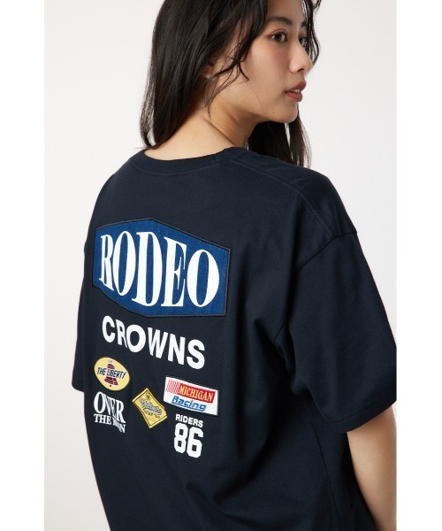 RODEO CROWNS WIDE BOWL（ロデオクラウンズワイドボウル）の「RC racer Patch Tシャツ（Tシャツ/カットソー・レディース・ブラック/ライトピンク/オフホワイト/ダークグリーン・FREE）」の2枚目の写真