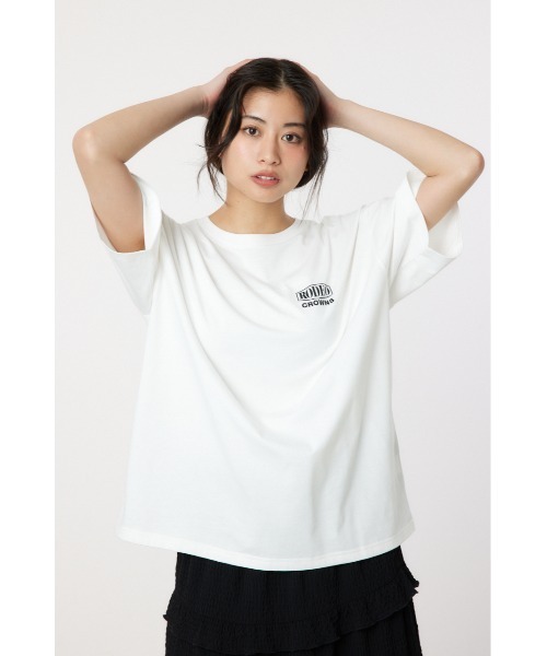 RODEO CROWNS WIDE BOWL（ロデオクラウンズワイドボウル）の「RC racer Patch Tシャツ（Tシャツ/カットソー・レディース・ブラック/ライトピンク/オフホワイト/ダークグリーン・FREE）」の16枚目の写真