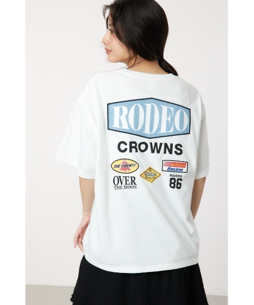 RODEO CROWNS WIDE BOWL（ロデオクラウンズワイドボウル）の「RC racer Patch Tシャツ（Tシャツ/カットソー・レディース・ブラック/ライトピンク/オフホワイト/ダークグリーン・FREE）」の18枚目の写真