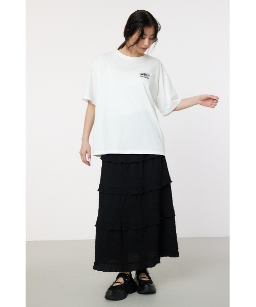 RODEO CROWNS WIDE BOWL（ロデオクラウンズワイドボウル）の「RC racer Patch Tシャツ（Tシャツ/カットソー・レディース・ブラック/ライトピンク/オフホワイト/ダークグリーン・FREE）」の19枚目の写真