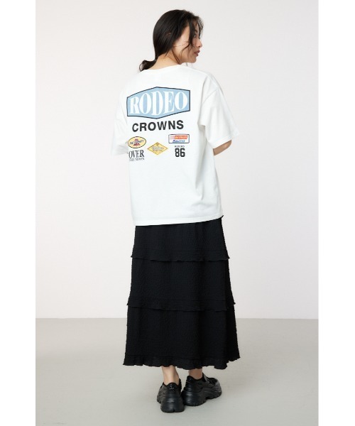 RODEO CROWNS WIDE BOWL（ロデオクラウンズワイドボウル）の「RC racer Patch Tシャツ（Tシャツ/カットソー・レディース・ブラック/ライトピンク/オフホワイト/ダークグリーン・FREE）」の20枚目の写真