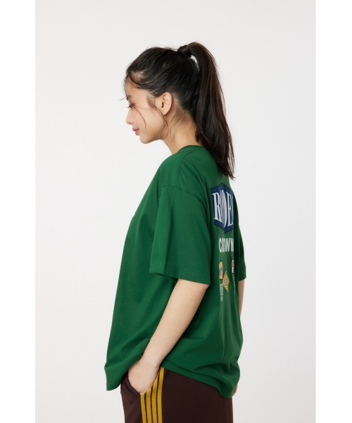 RODEO CROWNS WIDE BOWL（ロデオクラウンズワイドボウル）の「RC racer Patch Tシャツ（Tシャツ/カットソー・レディース・ブラック/ライトピンク/オフホワイト/ダークグリーン・FREE）」の6枚目の写真