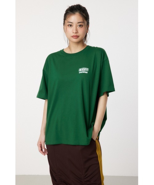RODEO CROWNS WIDE BOWL（ロデオクラウンズワイドボウル）の「RC racer Patch Tシャツ（Tシャツ/カットソー・レディース・ブラック/ライトピンク/オフホワイト/ダークグリーン・FREE）」の7枚目の写真
