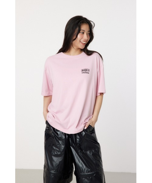 RODEO CROWNS WIDE BOWL（ロデオクラウンズワイドボウル）の「RC racer Patch Tシャツ（Tシャツ/カットソー・レディース・ブラック/ライトピンク/オフホワイト/ダークグリーン・FREE）」の11枚目の写真