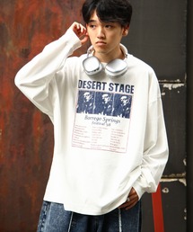 【ZIP FIVE】 フォトグラフィック プリント ルーズシルエット 長袖 Tシャツ / ロンT