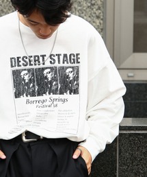 【ZIP FIVE】 フォトグラフィック プリント ルーズシルエット 長袖 Tシャツ / ロンT