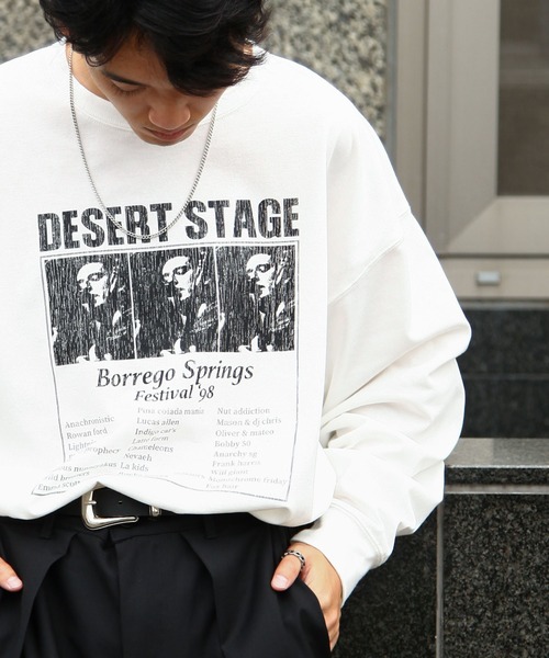 ZIP FIVE(ジップファイブ)の「【ZIP FIVE】 フォトグラフィック プリント ルーズシルエット 長袖 Tシャツ / ロンT(Tシャツ/カットソー・メンズ・ホワイト×ブラック/ホワイト×ブルー/ホワイト系3/ホワイト系2/ホワイト系1/ホワイト系・LARGE/MEDIUM)」の3枚目の写真