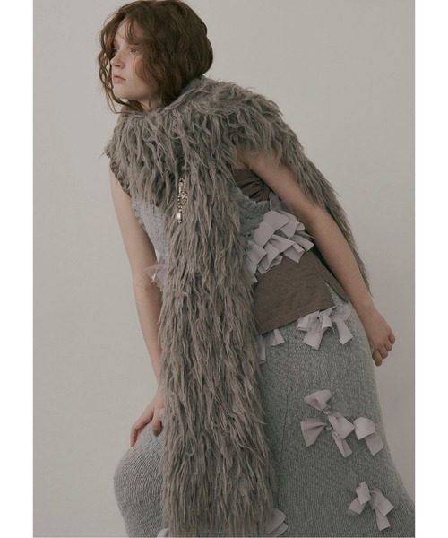 セール】ループモヘアフェザーニットマフラー（マフラー）｜J1U by LA