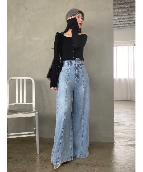 FRAY I.D(フレイアイディー)の「モヘアラウンドハット(ハット・レディース・ブラック/グレー/ホワイト・FREE)」の4枚目の写真