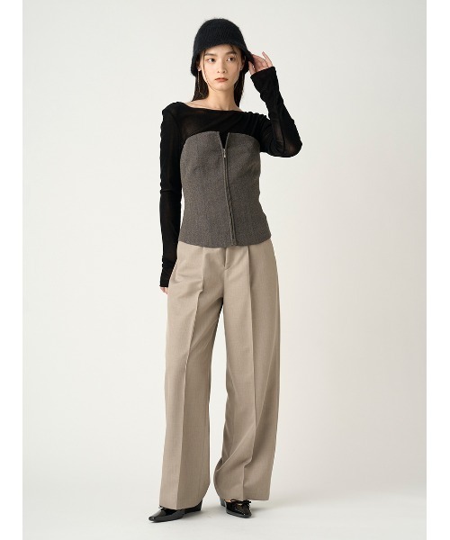 FRAY I.D(フレイアイディー)の「モヘアラウンドハット(ハット・レディース・ブラック/グレー/ホワイト・FREE)」の10枚目の写真