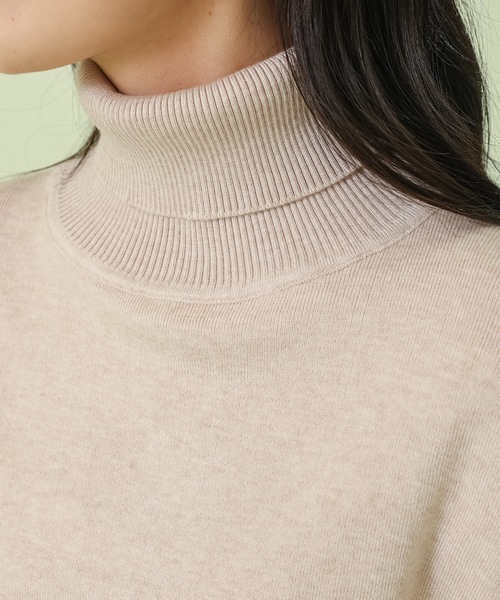 Lace Ladies（レースレディース）の「サイド スリット タートルネック 長袖 ニット プルオーバー（ニット/セーター・レディース・ベージュ/ブラック/グリーン/グレー・M）」の21枚目の写真