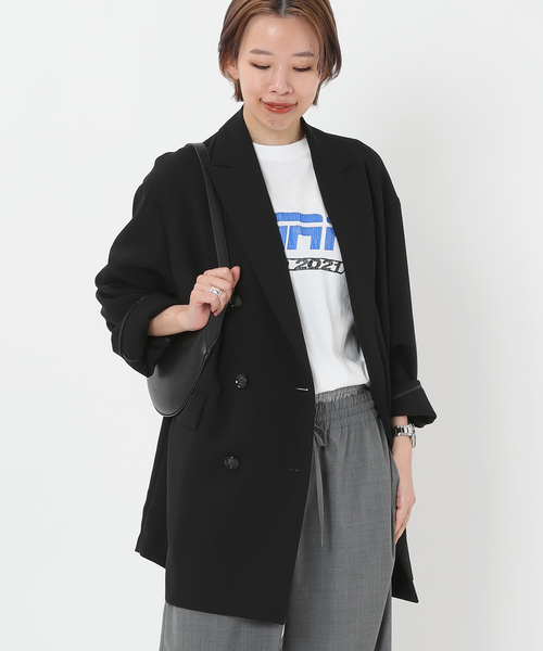 AP STUDIO(エーピーストゥディオ)の「ダブルブレストジャケット(テーラードジャケット・レディース・オリーブ/ブラック・38/36)」の16枚目の写真