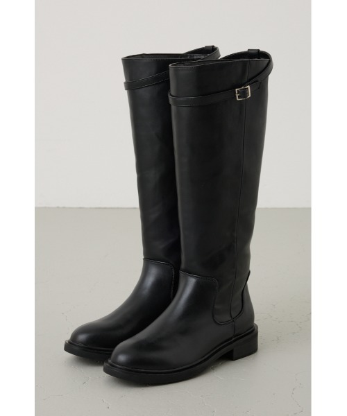 crie conforto(クリーコンフォルト)の「ベルトジョッキーブーツ(ブーツ・レディース・ブラック/キャメル/カーキ・LARGE/LL/SMALL/MEDIUM)」の4枚目の写真