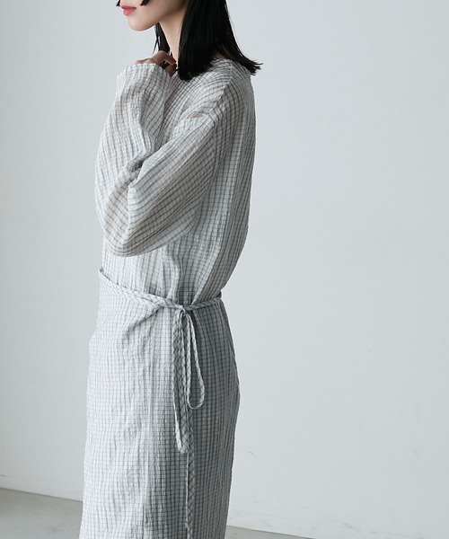 forksy.】アシンメトリーシャーリングラップワンピース forksy.│MONO