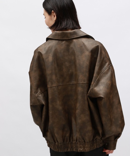 archive レザージャケット ペイントデザイン LAKOLE（ラコレ）の「FLジップブルゾン / 128968（ブルゾン）」 - WEAR