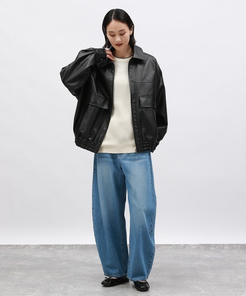 LAKOLE(ラコレ)の「FLジップブルゾン / 128968(ブルゾン・レディース・ブラック/ブラウン/グレー/ダークブラウン/ボルドー・FREE)」の6枚目の写真