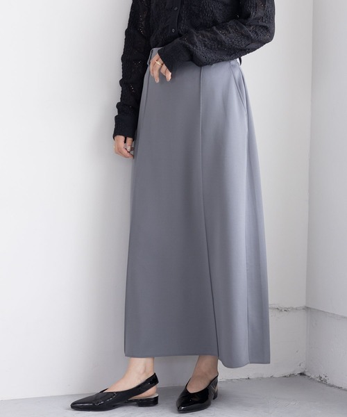 LEPSIM（レプシィム）の「ダンボールナロースカート　134260（スカート・レディース・ブラック/オレンジ/チャコールグレー・FREE）」の10枚目の写真